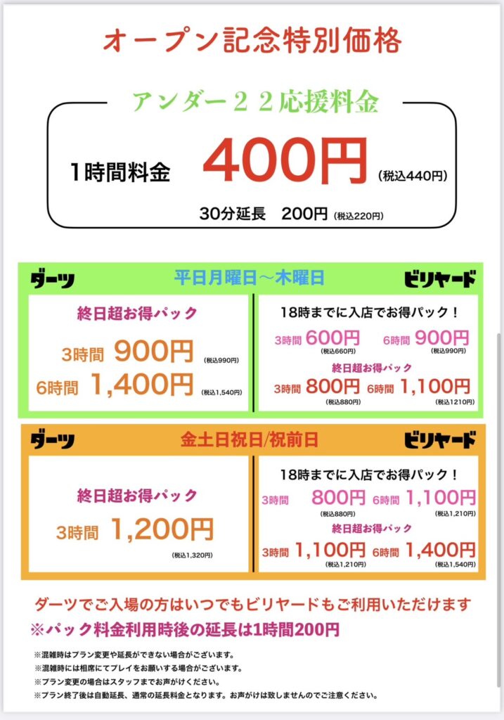 みんぽけ料金（オープン記念特別価格）